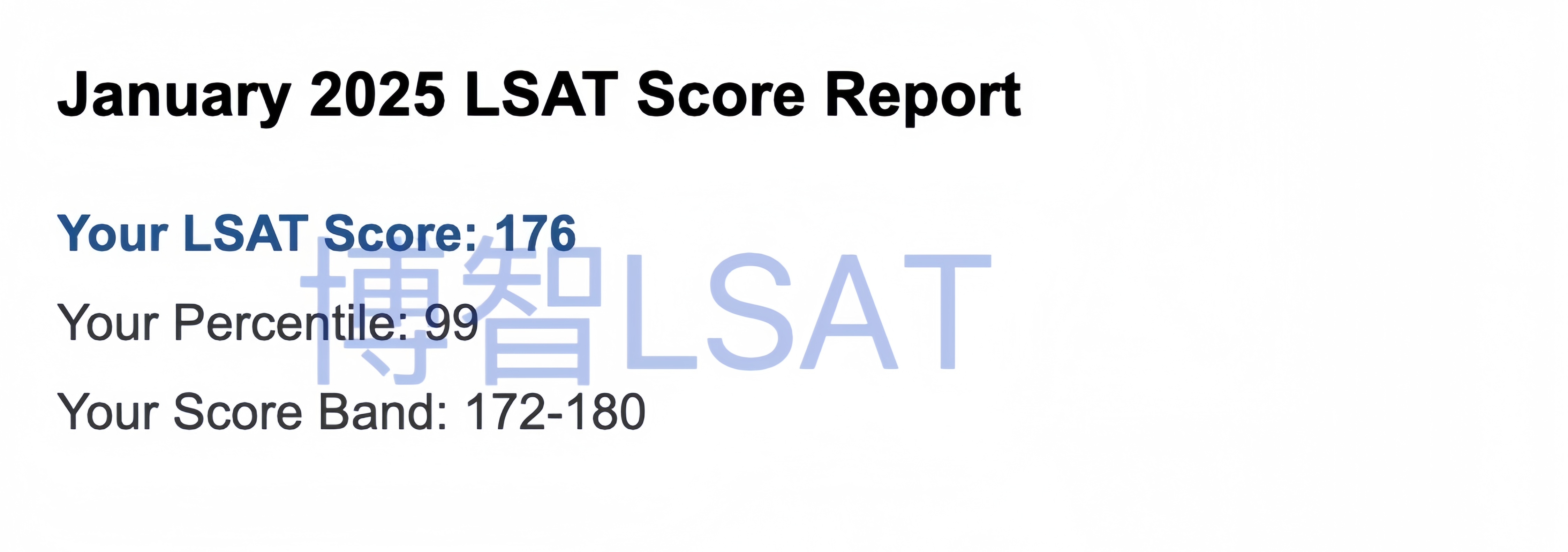 LSAT一月成绩单